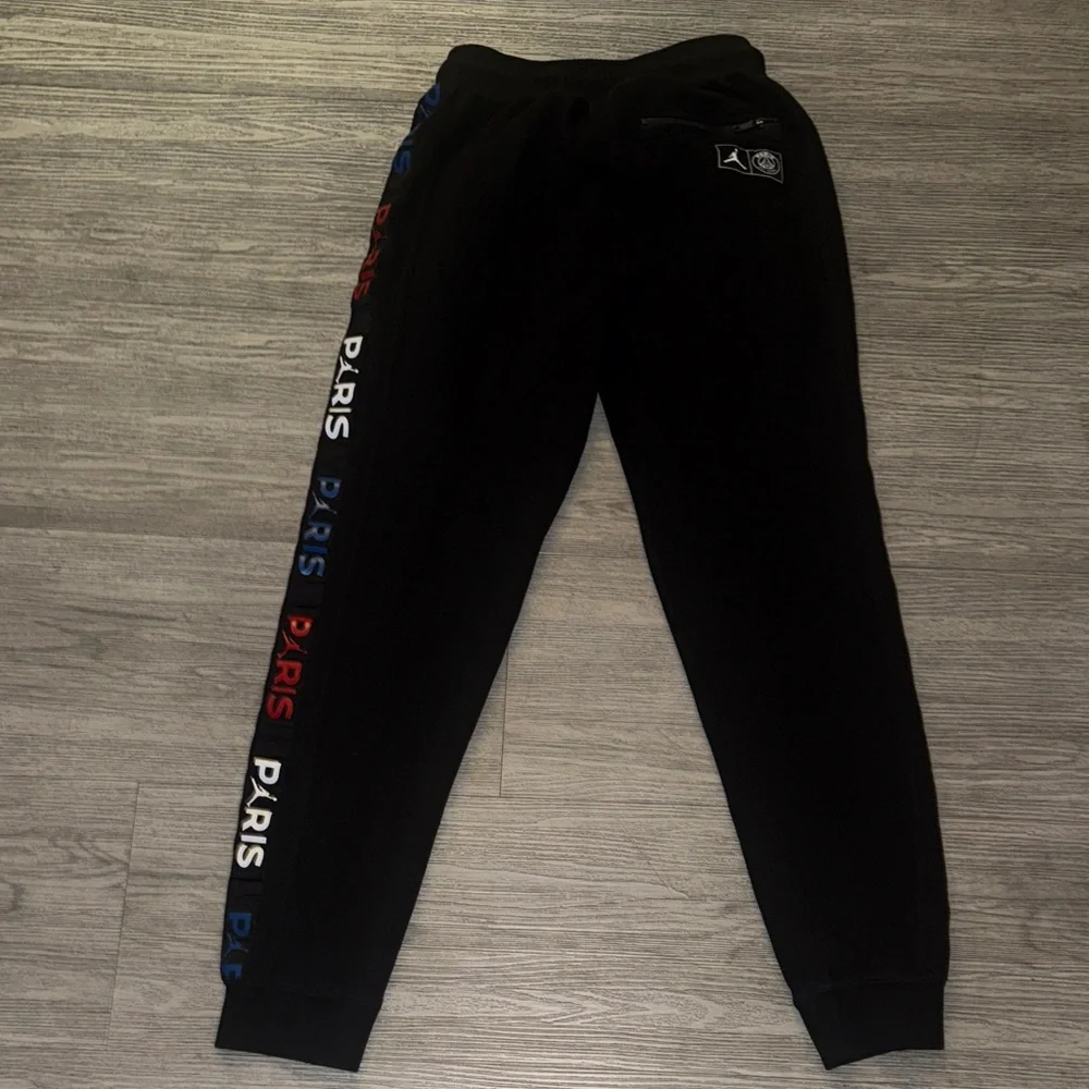 Mens Black Joggers with Paris Logo